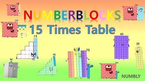 LEARN 15 TIMES TABLE - NUMBLY STUDY (with numberblocks) | MULTIPLICATION | LEARN TO COUNT