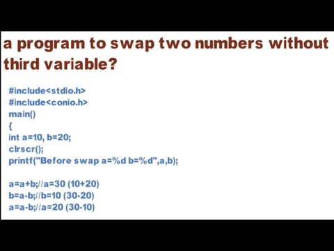 C programming swap