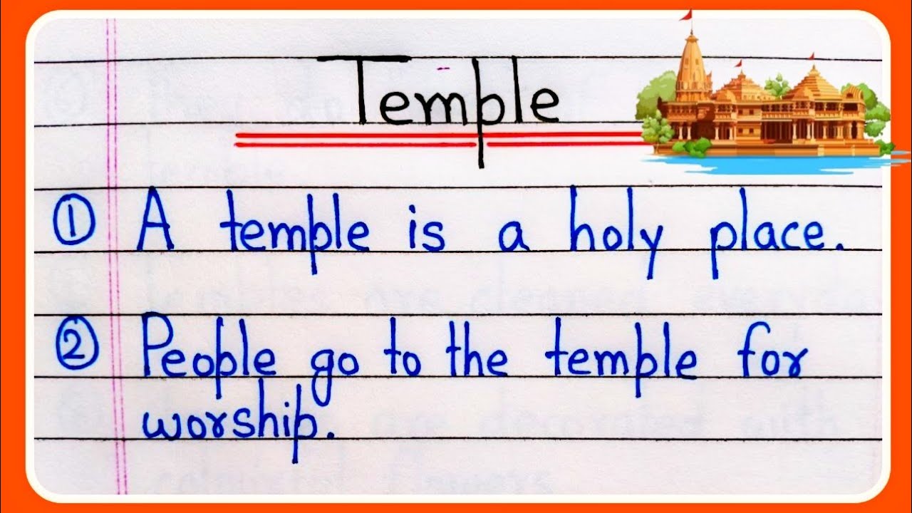 essay on temple for class 8