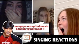 Indonesia semakin di kenal | SINGING REACTIONS OmeTV