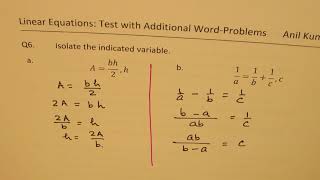 Linear Equations Final Test with Word Problems MPM1D SAT EQAO | ACT - EDEXCEL - GCSE - SAT