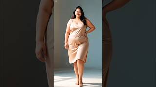 Confident Curvy Queen Embrace Your Curves In A Silky Slip Dress