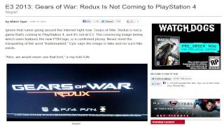 E3 2013: Gears of War: Redux Is Not Coming to PlayStation 4 - IGN