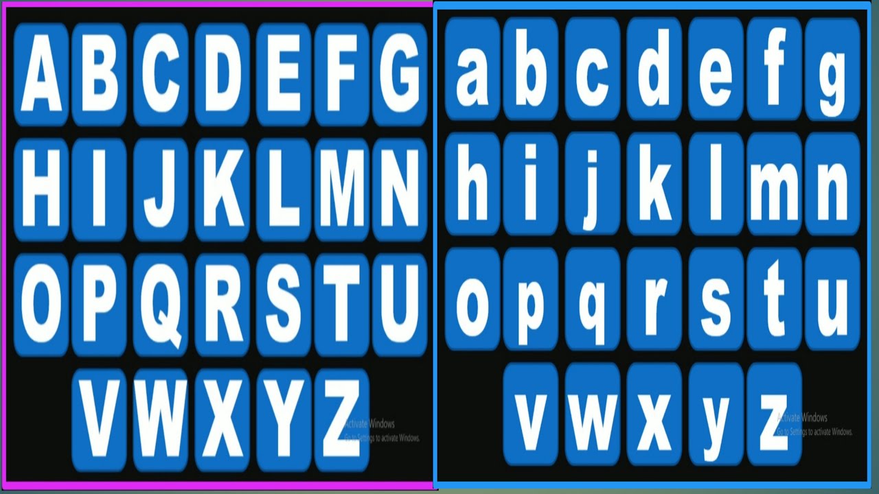 Capital Alphabet Abcd Small Alphabet Abcd Youtube