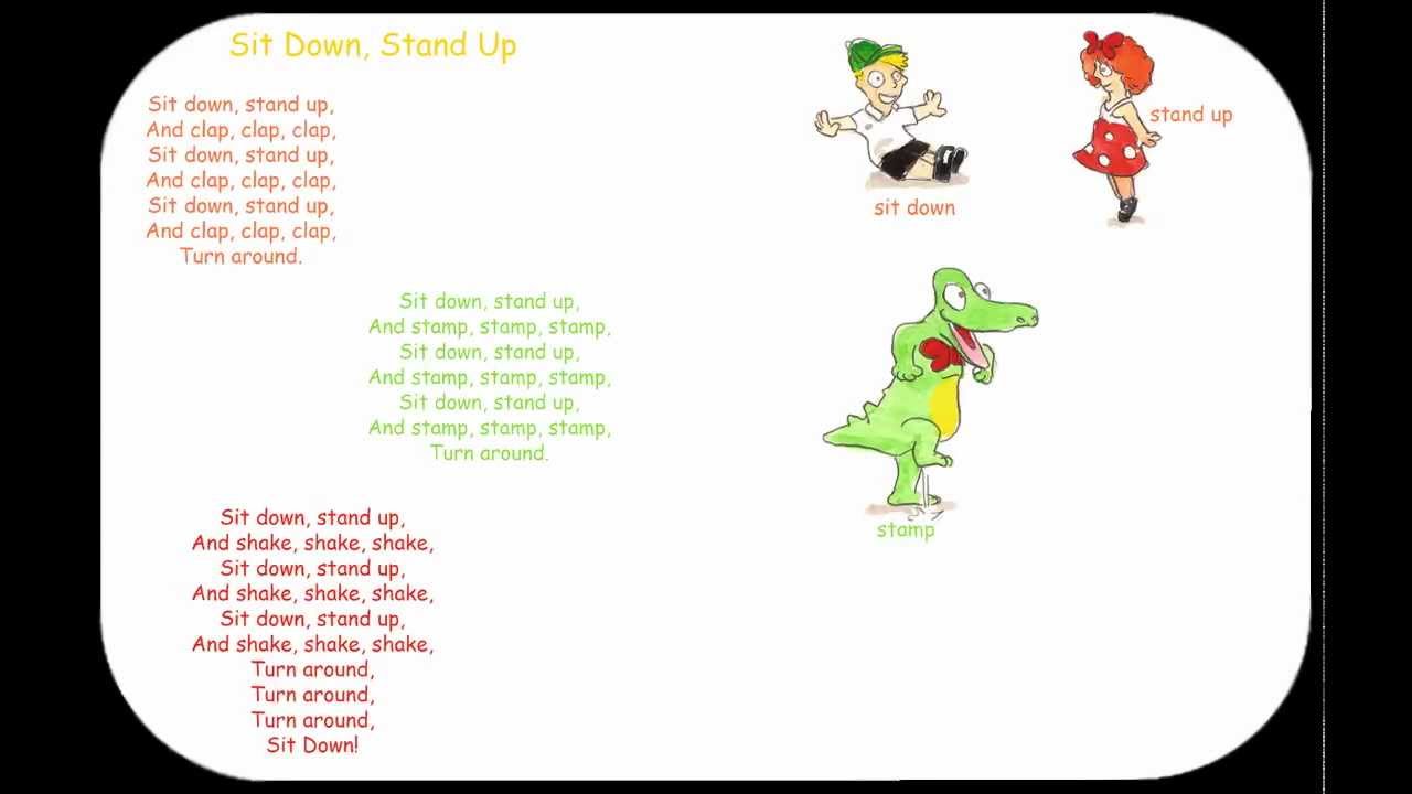 Садится на английском языке. Песня Stand up sit down. Sit down перевод. Stand up sit down Song for Kids. Stand up,sit down,keep.