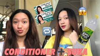 CONDITIONER+SUKA HAIR TREATMENT (Instant Rebond) || Erika Arcega