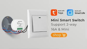 SMATRUL Tuya WiFi Smart Switch Light 16A Mini 2 Way Module Wireless Breaker For Google Home Alexa