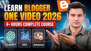 Google Blogger Complete Course 2026 | ChtaGPT + SEO + MONETIZATION screenshot 3