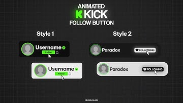 Animated Kick Follow Button - Kick Lower Third | No Copyright with Sound Effects