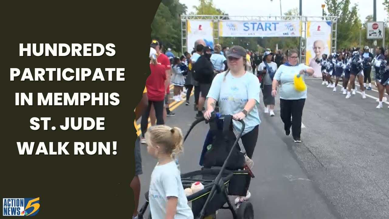 Hundreds participate in Memphis St. Jude Walk Run! - YouTube