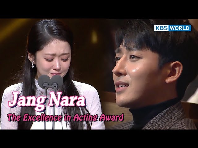 Jang Nara wins Excellence Award, Son HoJun made me a married woman [2017 KBS Drama Awards] class=