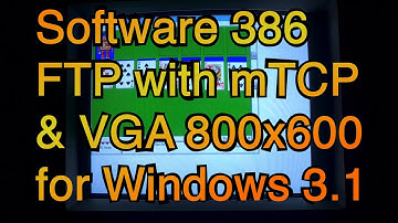 Software 386 Part1 - mTCP setup for network card and OAK VGA drivers for Windows 3.1
