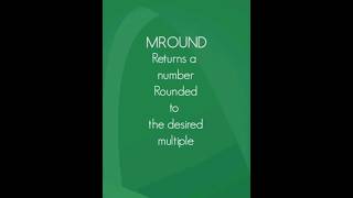 MROUND functions in Excel|#shorts #excel