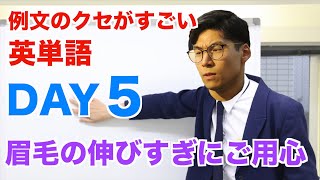 【DAY5】例文のクセが強い英単語