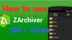 How to use Zarchiver in android full explanation