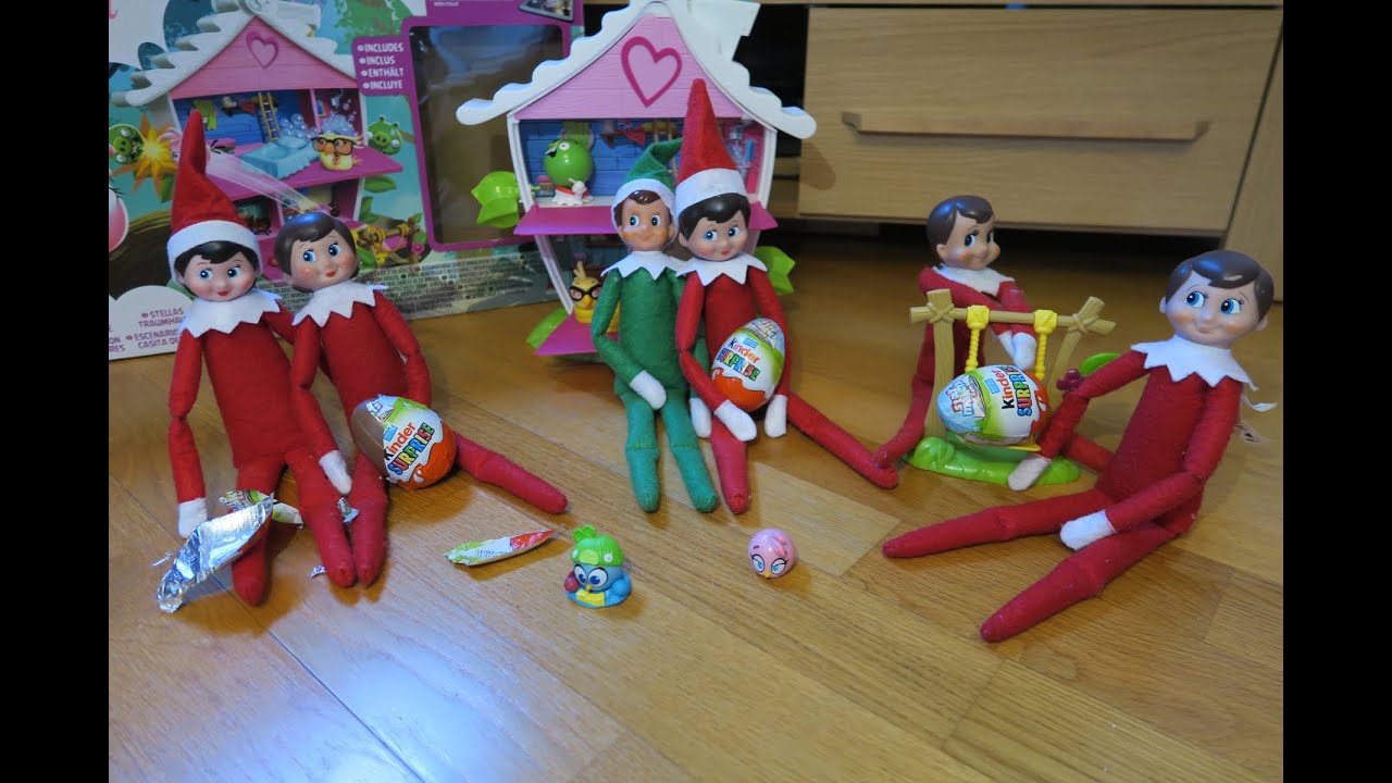 Elf on the shelf have kinder surprise eggs YouTube