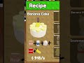 Banana Cream Cake Recipe for Roblox Craft Foods 🍌🧁| Roblox Food #foodie #robloxshorts 