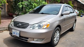 ឡានលក់ធូរៗTOYOTA COROLLAឆ្នាំ03បើកតំបូលABSតំលៃ8300$012968965/015968965/0715968965