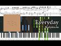 【ピアノ楽譜】Everyday / Bialystocks【ソロ上級】ラムネモンキー 主題歌