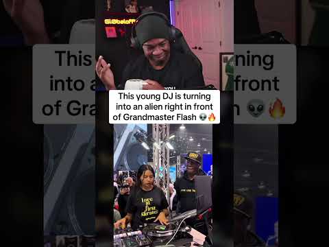 This Young DJ Is Turning Into An Alien Right In Front Of Grandmaster Flash Credit Dj Babyb