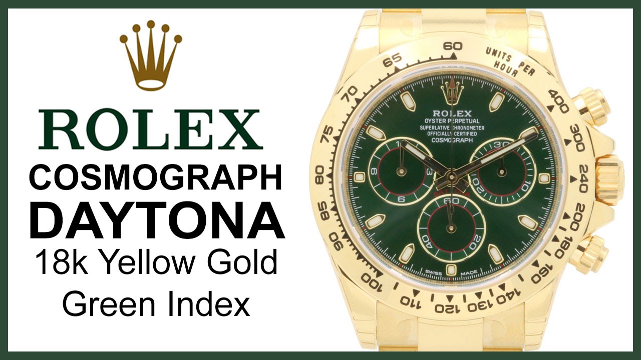 rolex daytona gold green dial review