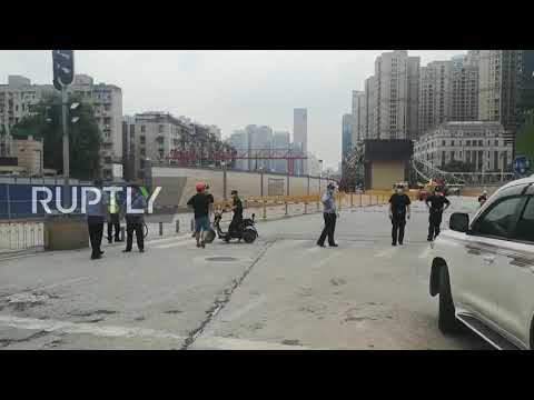 China: Several injured after crane collapses in Wuhan