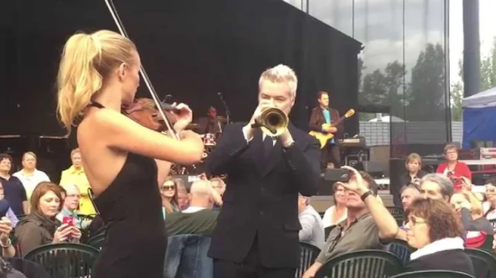 Chris Botti & Caroline Campbell  at Cht. St. Michelle 7-25-15 James L. Kahan 2015