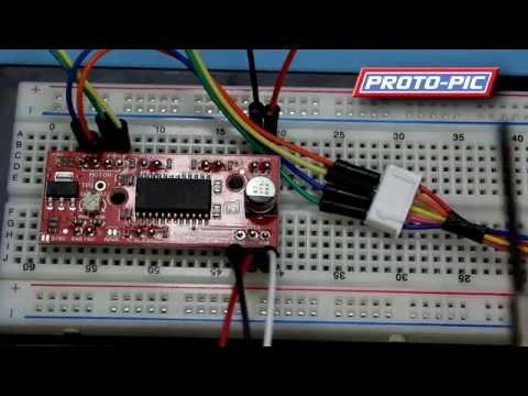 Stepper Motor driven by the EasyDriver and Arduino from Proto-PIC.co.uk
