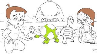 Chhota Bheem and kachua Coloring for Kids and Toddlers#login2colors screenshot 5