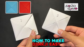 How To Make Ddakji With A4 Paper Easy Squid Game Challenge