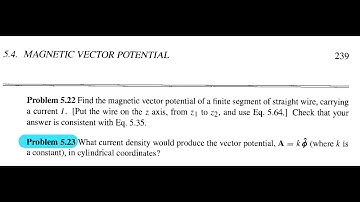 Introduction to Electrodynamics (4E) - Griffiths, P5.24: Magnetic vector potential