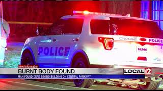 Badly burnt man found dead behind building in Fairview