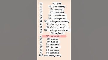 Count from 10 to 100 in khmer /easy short remember quick #learn #khmertimes #language