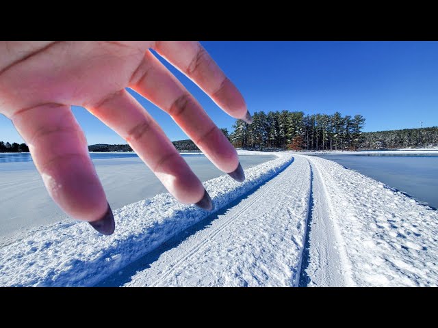 Public ASMR❄️Winter Lake Camera Tapping Scratching (Lofi)