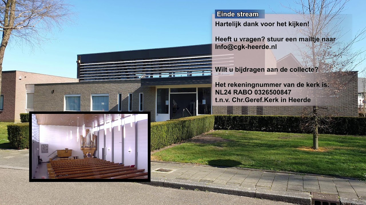 Ochtenddienst van zondag 8 maart 2026 | CGK Heerde