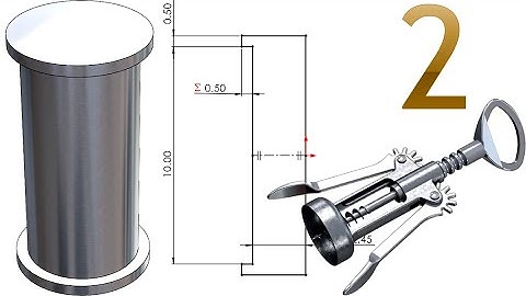 2-Project 53| Bottle Corkscrew |SolidWorks Tutorial: rivet nail