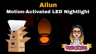 LED Toilet Night Light  Ailun Motion Activated LED Nightlight Unboxing &  First Look Review 