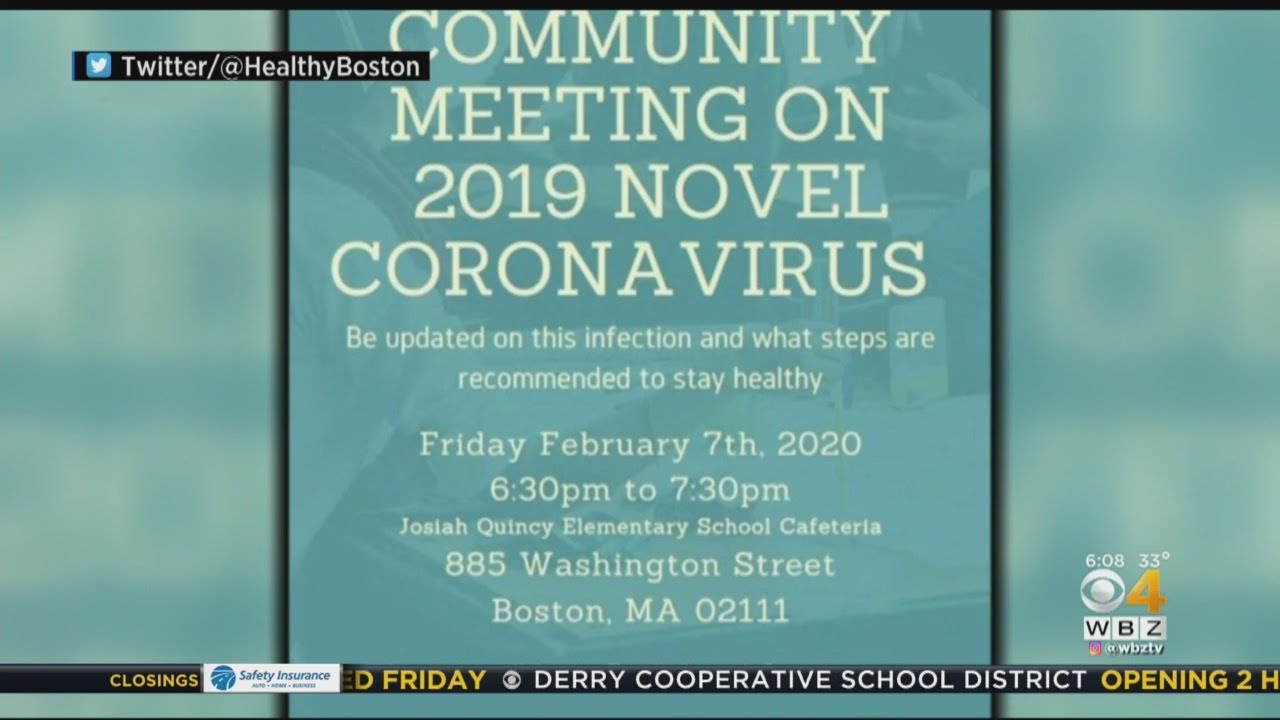 Boston Public Health Commission To Hold Public Meeting On Coronavirus