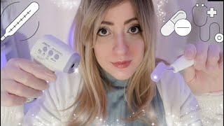 ASMR FR RP💊ATTENTION PERSONELLE😷Fièvre? Rhume? Je PRENDS SOIN DE TOI💊Nettoyage oreilles BINAURAL