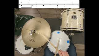 Four 3 Legged Dog Groove Variations (2/26/24) #drumlessons #drumming #learndrums #drumbeat #drums