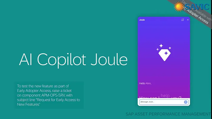 AI Copilot Joule in SAP Asset Performance Management | Smarter Asset Insights with Business AI