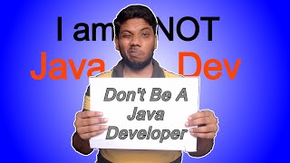I am Not a Java Developer | a little coding