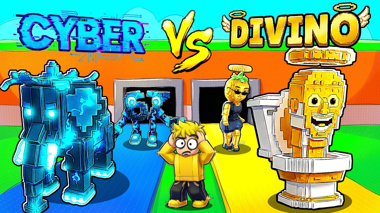 $0 A 1 TRILHÃO DIVINO VS CYBER COM NESSE ROUBE UM BRAINROT - DESAFIO