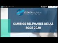 CURSO ONLINE - CAMBIOS RELEVANTES RCGE 2020.