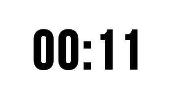 11 Second Timer Without Music, Simple Countdown With Alarm At The End