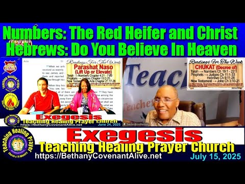 Exegesis on July 15 - Numbers: The Red Heifer and Christ &amp; Hebrews: Do You Believe In Heaven
