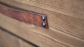 Leather drawer pulls DIY