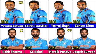 2011 vs 2023 World Cup Squad of India | Squad Comparison 🏏