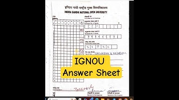 IGNOU Answer Sheet Front Page Details, How to Fill IGNOU Answer Sheet Front Page without any mistake