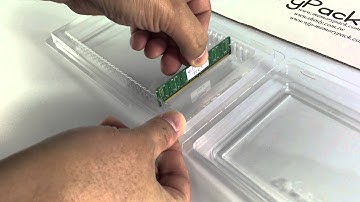 how to install DDR3 VLP mini dimm into clamshell packaging tray